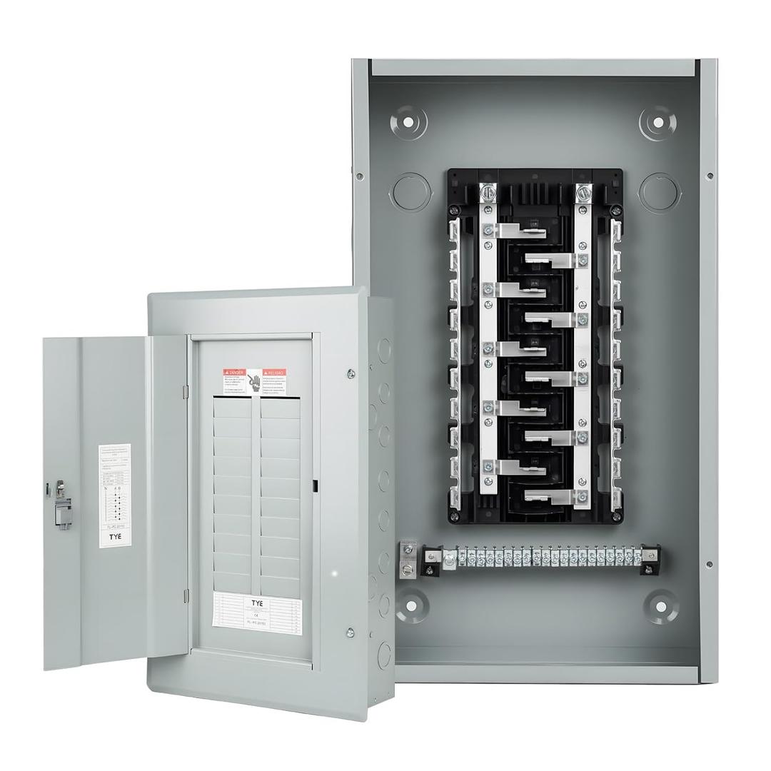 THQL Circuit Breaker Panels,20-Space, 125A Circuit Breaker Distribution Box, 120V/240V Circuit Breaker Electrical Enclosure,Indoor Main Lug Load Center