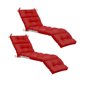 Kigley 2 Pcs Chaise Lounge Cushions 75 x 22 x 5 Inches Soft Lounge Chair Cushion Spring/Summer Seasonal Replacement for Outdoor Indoor Home Office (Red)