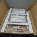 GameGem 2 Step Ladder, Aluminum Folding 2 Step Stool with Anti-Slip Sturdy and Wide Pedal, Lightweight Portable Stepladder for Home and Kitchen Use Space Saving, Cream White, 330 lbs