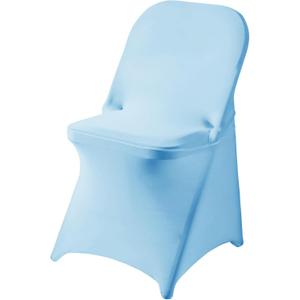 Ascoza 6 Pack Blue Mist Spandex Folding Chair Covers in Stretch Washable Fabric for Wedding, Party,Holidays,Celebration and Other Special Events