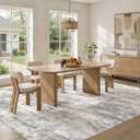 7x9 Area Rugs for Living Room: Washable Large Neutral Abstract Rug Soft Non Slip Stain Resistant Low Pile Indoor Carpet for Bedroom Dining Room Nursery Office Playroom - Grey White Brown