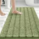 Bcoimo 36"×24" Chenille Bath Mat – Non-Slip with Backing Bath Rug Ultra-Absorbent and Machine Washable Bathroom Mat Quick-Dry Design. Ideal for Bathroom and Tub Areas