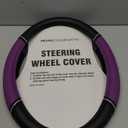 Road Comforts Leather Steering Wheel Cover - Made with PVC Leather - Anti-Slip, Universal Fit 14 1/2 inches to 15 inches - Purple