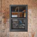 2 Pack Shed Windows 18" W x 27" H Flush Mount, Black Household Windows for Playhouses, Barns, Chicken Coop