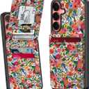 Bemal for Samsung Galaxy S24 Plus Wallet Case with Card Holder, Fashion Printed, RFID Blocking, PU Leather Kickstand, Magnetic Closure, Shockproof Phone Cover for Women Men, Flower Garden