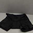 Women's Bike Shorts 4D Padded Cycling Shorts Crossover Waist Biking Shorts with Pockets Bicycle Riding (Black, L)