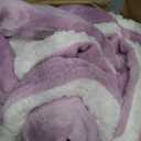 Bedsure Sherpa Fleece Blankets Queen Size for Bed - Thick and Warm, Soft Fuzzy Plush Queen Blanket for Winter, Lilac, 90x90 Inches