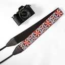 Camera Strap, Jacquard Weave 2" Shoulder Neck Straps for All DSLR Cameras Men Women Photographers (Jacquard Orange White)