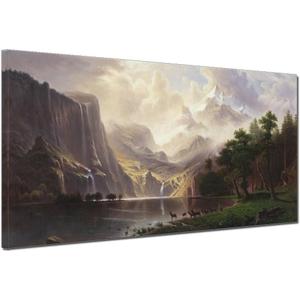 QBQT Sierra Nevada Mountains California Landscape Extra Large Artwork Living Room Bedroom Office Wall Art Fantasy Canvas Painting for Home Decor Frame 20x40inch