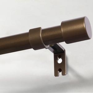 Heavy Duty Curtain Rods for Windows 48 to 84 Inch, 1 Inch Bronze Curtain Rods for Outdoor, Farmhouse, Bedroom, Kitchen, Living Room, Adjustable Easy Install Drapery Rod (A2,Bronze,30"-90")