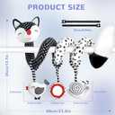 XIXILAND Baby Spiral Plush Toys, Black and White Baby Car Seat Toys, High Contrast Infant Newborn Toy 0-6 Months for Stroller Crib Mobile, Sensory Toy Best Gift for 0 3 6 9 12 Months Boys Girls