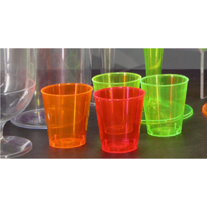 Colored Plastic Shot Cups Set of 6 (5 Pack)