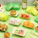 Baderke 100 Pcs 2lb Tennis Party Supplies Paper Food Trays, Disposable Serving Trays Kraft Paper Boat for Tacos Concession for Birthday Tennis Balls Sports Themed Party Favors