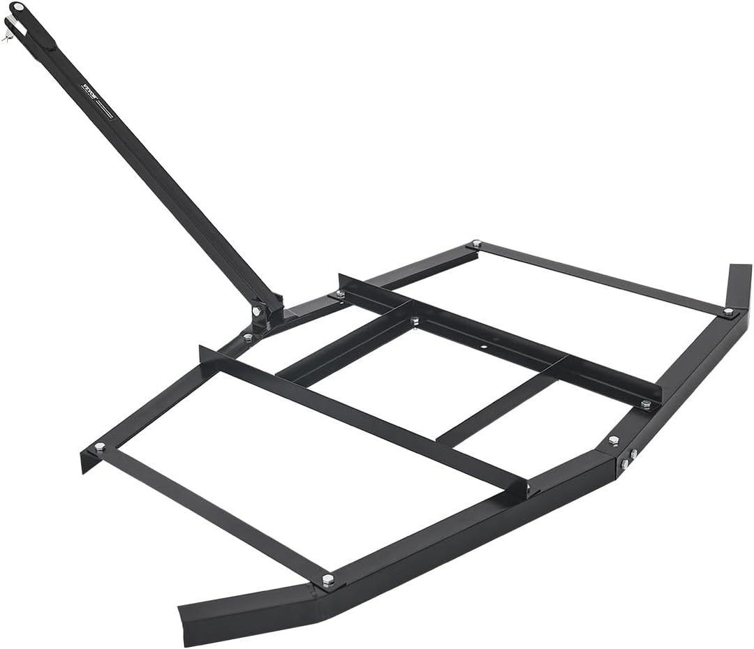 VEVOR Drag Harrow, 66" Width Tow Behind Drag Harrow, Q235 Steel Driveway Grader with Adjustable Bars & Pin Hitch, Support up to 50 lbs, Tractor Driveway Harrow for ATVs, UTVs, Garden Lawn Tractors