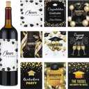 54 Pieces Graduation Gift Wine Label Graduation Wine Bottle Sticker Label Graduation Party Wine Bottle Decoration Cover for Graduate Doctorate University Graduation Party Supplies (Ordinary Style)