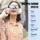 BERIBES Bluetooth Headphones Over Ear, 65H Playtime and 6 EQ Music Modes Wireless Headphones with Mic, HiFi Stereo Foldable Lightweight Headset, Deep Bass for Home Office Cellphone PC Etc.(White)