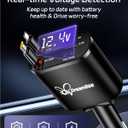 DreamBee Retractable Car Charger,66W 4 in 1 Super Fast Charge Car Phone Charger,Retractable Cables (31.5 inch) and 2 USB Ports Car Charger Adapter for iPhone 17/16/15/14/13/12 Pro Max XR,iPad,Samsung