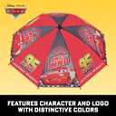 Disney Kids Umbrella, Lightning or Mickey Mouse Toddler and Little Boy Rain Wear for Ages 3-6 (Red)