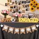 Engagement Party Decorations Engaged LED Letter Lights and Neon Marquee Signs for Indoor and Outdoor Wedding Celebrations, Ideal for Engagement Announcements, Bridal Showers, and Proposal Events