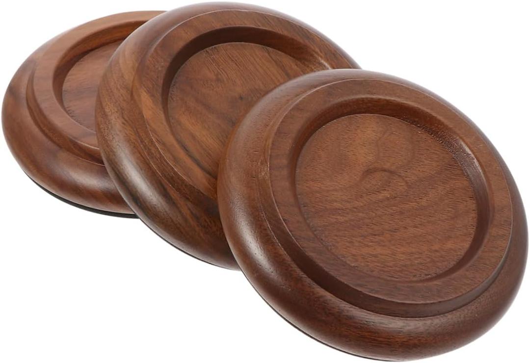 Milisten 3pcs Grand Piano Leg Pads Skid Noise-reducing Caster Cups for Hardwood Carpet Floor