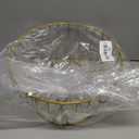 Metal Wire Fruit Bowl, 9 inch Gold Metal Fruit Basket Bowl Countertop Fruit Holder Stand Decor Pedestal Serving Bowls for Fruits Breads Vegetables Snacks (Small)