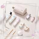 Makeup Bag Small Cosmetic Bag Portable Make Up Bags for Women Cute Makeup Bag for Purse Large Open Small Makeup Pouch Waterproof Makeup Organizer Bag Travel Essentials with Zipper Beige