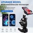 Microscope for Kids & Adults,40X-2000X Microscope with Phone Adapter & Slides Set,Suitable for Students School Lab and Home Education