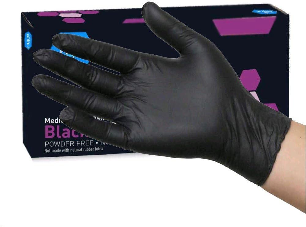 Med pride black nitrile gloves XL