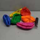 3 otters 6 Pack Mini Basketballs, 7.5 Inch Basketball Set with Pump for Kids Swimming Pool Toy, Mini Basketball Hoop, Outdoors Party Favors