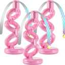 Fly Fans for Tables Fly Repellent Outdoor Keep Flies Away, Flies Spinner Table Top with Holographic Blades, Bug Traps for Picnic, Party, BBQ (Pink)