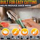 4 x 3-in-1 Watermelon Cutter Slicer Tool, Stainless Steel Kitchen Gadget | Watermelon Slicer Tool, Cuber & Fork Set; Slices Cubes & Wedges Mess-Free; for Summer Picnic, BBQ, Pool Party, Family Hosting