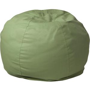 Flash Furniture Dillon Small Bean Bag Chair for Kids and Teens, Foam-Filled Beanbag Chair with Machine Washable Cover, Green, Set of 1