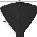 Hoypeyfiy 34 inch Patio Heater Cover with Zipper and Storage Bag Waterproof Outdoor Round 34"D Heater Top Cover, Dustproof and UV-Resistant (Black)