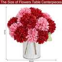 6 Set Pre-Made Flower Table Centerpieces - Burgundy & Dusty Pink