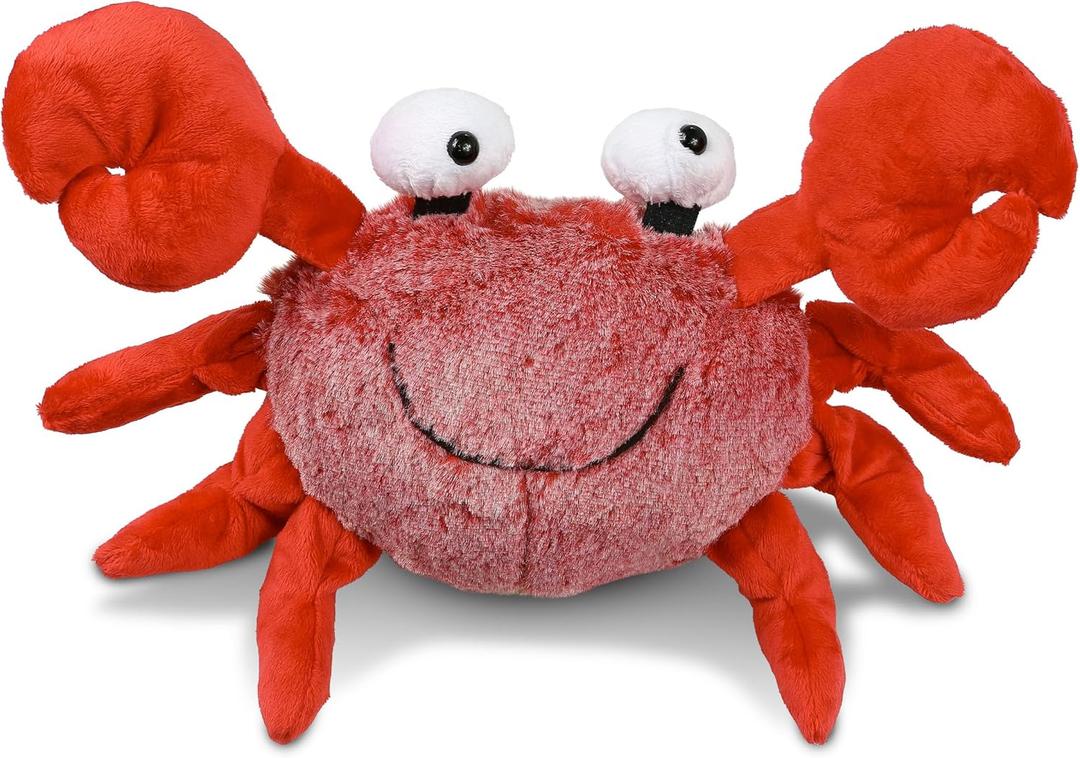 Puzzled Super Soft Red Crab Plush, 12"