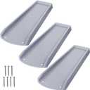 Rain Gutter Downspout Splash Block, Gutter Downspout Extensions for Water Drainage, 24" Gutter Splash Guards Downspout Extender, Fixable Down spout Drain Trays with PE Nails(3 Pack, Gray) (Gray)