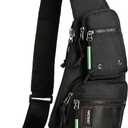 NICGID Sling Bag Chest Shoulder Backpack Crossbody Bags Casual Daypack for Men Women (Small, Black-3)