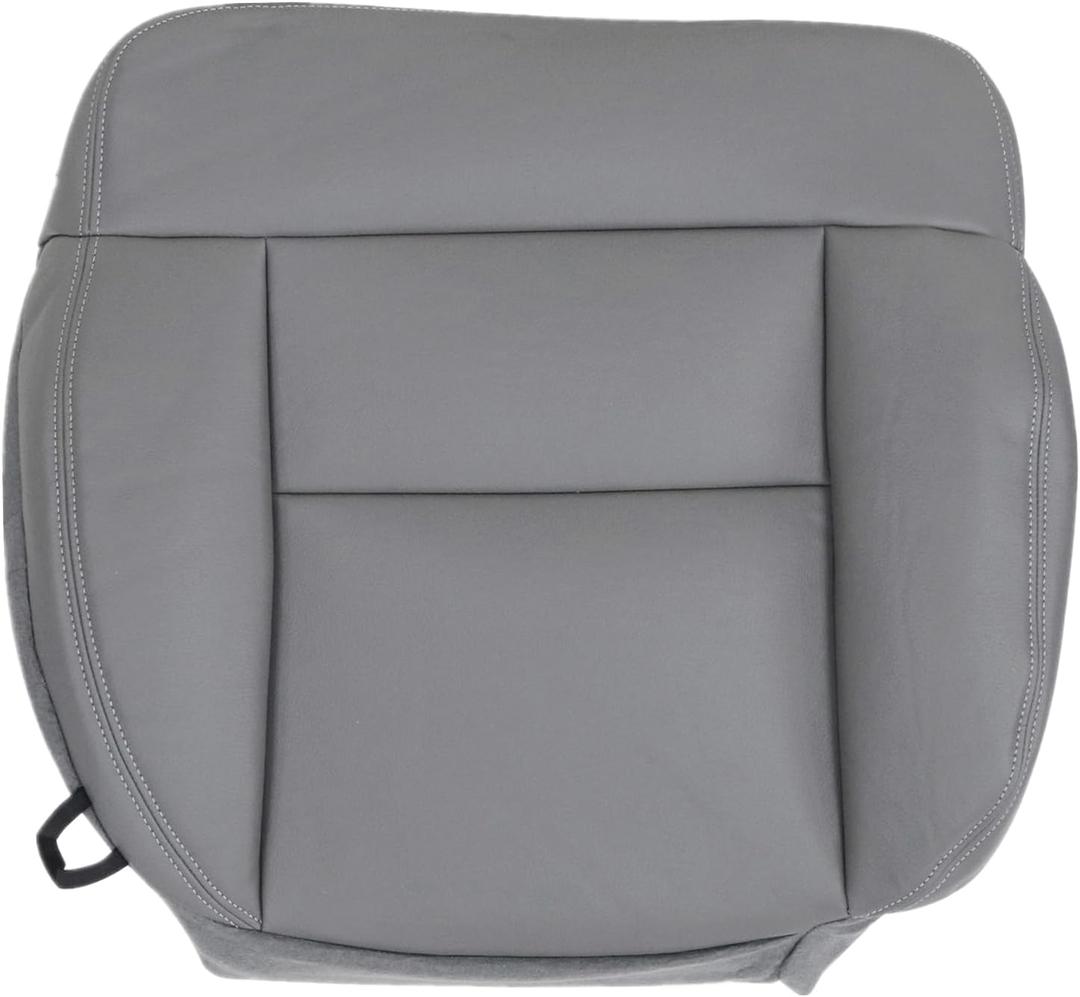 NLQR HW Medium Flint Gray Front Passenger Side Bottom Replacement Microfiber Leather Seat Cover Compatible with Ford F150 Lariat 2004 2005 2006 2007 2008
