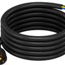 CheeMuii 7 Way Trailer Cord Heavy Duty 8 FT Trailer Wiring Harness Kit 7 Pin Trailer Plug Inline Wire Harness Cable for Trailers RVs Campers