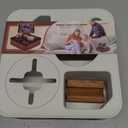 Couch Cup Holder Tray, Soft Food Grade Silicone Acacia Wooden Couch Caddy for Bed Car Seat Beach Organizer, Waterproof Anti-Spill Couch Drink Holder for Snacks Beverage Remote (Black) (10*10*3 IN)