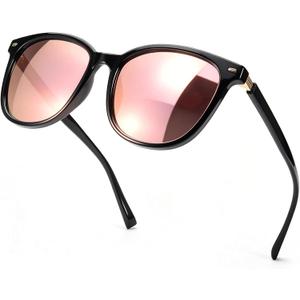 SIPHEW Womens Mirrored Polarized Sunglasses - Cat Eye Oversized Sun Glasses w UV Protection for Women