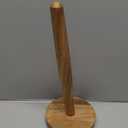 NIRMAN Acacia Wood Paper Towel Holder Decorative Countertop Standing Rolls Holder for Kitchen, Toilet, Pantry and Bathroom (5" x 5" x 12")