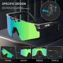 KAPVOE Polarized Cycling Sunglasses UV400 Protection for Men Women, Sports Glasses for Youth Baseball Softball Goggles K100 (05)