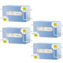 Gerrii 4 Pcs Gloves Box Holder Metal Glove Dispenser Wall Mounted Tissue Box Holder for Lab, Kitchen, Office, Garage, Home, Medical(10.51 x 4.02 x 3.5 Inch, White)