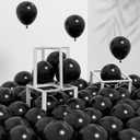 Awenztech 120pcs 5 inch Black Balloons, Small Black Latex Balloons for Graduation Halloween Birthday Party Decorations