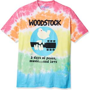 Liquid Blue Men's Woodstock Banded Tie Dye Short Sleeve T-Shirt (X-Large)