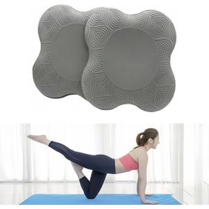 Yoga Knee Guards (Set of 2) - Male and Female Yoga Props and Accessories for Fitness, Travel, Meditation, Kneeling, Balance, Floor, Pilates Pads for Knee and Elbow (grey)
