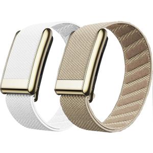 2-Pack Nylon Replacement Bands Compatible with WHOOP 5.0, One, Peak & Life, Adjustable Soft Elastic Woven Wristbands, Not for Gen 4