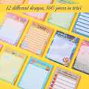 Pajean 12 Pcs End of Year Teacher Gifts Teacher Appreciation Notepad Gift Sets Lined Notepads to Do List Memo Notepads for Graduation Present Colored Cute Sticky Paper Notes Supplies(Elegant Style)