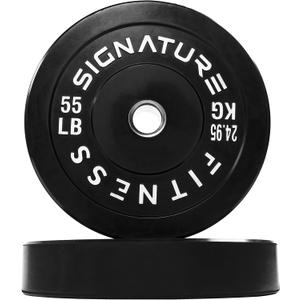 Fitvids 2-Inch Olympic Rubber Weight Plates Sets, Bumper Plates Set with Barbell for Strength Training, 180-390 Lbs Multiple Options (Black)
